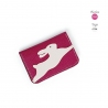'En L'Air Carte Lièvre' Porte Carte Cuir Nappa Fuchsia