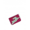 'En L'Air Carte Lièvre' Porte Carte Cuir Nappa Fuchsia