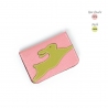 'En L'Air Carte Lièvre' Porte Carte Cuir Nappa Rose Poudré