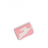 'En L'Air Carte Lièvre' Porte Carte Cuir Nappa Rose Poudré