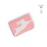 'En L'Air Carte Lièvre' Porte Carte Cuir Nappa Rose Poudré