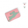 'En L'Air Carte Lièvre' Porte Carte Cuir Nappa Rose Poudré