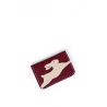 'En L'Air Carte Lièvre' Nappa Leather Card Holder Dark Red