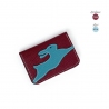 'En L'Air Carte Lièvre' Nappa Leather Card Holder Dark Red