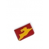 'En L'Air Carte Lièvre' Nappa Leather Card Holder Red