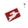 'En L'Air Carte Lièvre' Nappa Leather Card Holder Red