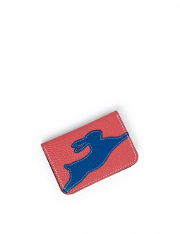 'En L'Air Carte Lièvre' Porte Carte Cuir Nappa Pastèque