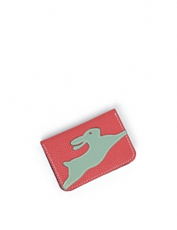 'En L'Air Carte Lièvre' Porte Carte Cuir Nappa Pastèque