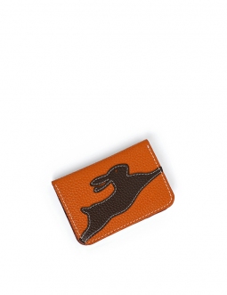 'En L'Air Carte Lièvre' Porte Carte Cuir Nappa Pastèque