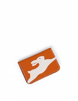 'En L'Air Carte Lièvre' Porte Carte Cuir Nappa Pastèque