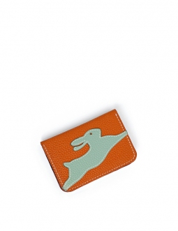 'En L'Air Carte Lièvre' Nappa Leather Card Holder Watermelon