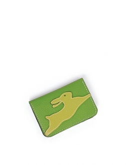 'En L'Air Carte Lièvre' Porte Carte Cuir Nappa Pomme