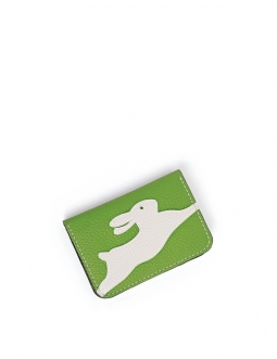 'En L'Air Carte Lièvre' Porte Carte Cuir Nappa Pomme