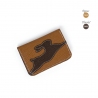 'En L'Air Carte Lièvre' Nappa Leather Card Holder Cognac
