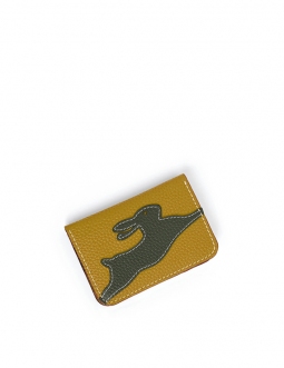'En L'Air Carte Lièvre' Nappa Leather Card Holder Moutarde