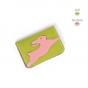 'En L'Air Carte Lièvre' Nappa Leather Card Holder Paille