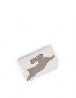 'En L'Air Carte Lièvre' Nappa Leather Card Holder Snow White