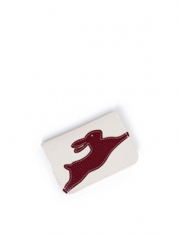 'En L'Air Carte Lièvre' Nappa Leather Card Holder Snow White