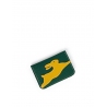 'En L'Air Carte Lièvre' Porte Carte Cuir Nappa Vert Pin