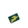 'En L'Air Carte Lièvre' Nappa Leather Card Holder Vert Pin