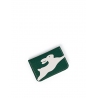 'En L'Air Carte Lièvre' Nappa Leather Card Holder Vert Pin