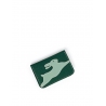 'En L'Air Carte Lièvre' Porte Carte Cuir Nappa Vert Pin
