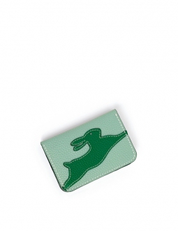 'En L'Air Carte Lièvre' Porte Carte Cuir Nappa Opaline