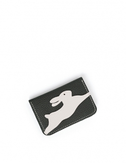 'En L'Air Carte Lièvre' Nappa Leather Card Holder Ardoise