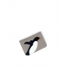 'En L'Air Carte Pingouin' Porte Carte Cuir Nappa Perle
