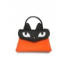 'Chantilly Le chat' Sac à main Cuir Nappa orange & Or