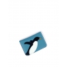 'En L'Air Carte Pingouin' Nappa Leather Card Holder Sky Blue