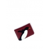 'En L'Air Carte Pingouin' Nappa Leather Card Holder Dark Red