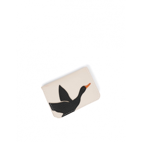 'En L'Air Carte Oie' Nappa Leather Card Holder Cream