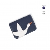 'En L'Air Carte Oie' Nappa Leather Card Holder Navy Blue