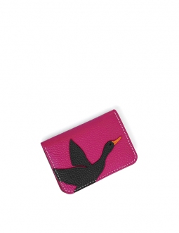 'En L'Air Carte Oie' Nappa Leather Card Holder Pink