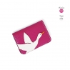 'En L'Air Carte Oie' Nappa Leather Card Holder Pink