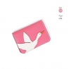 'En L'Air Carte Oie' Nappa Leather Card Holder Rose