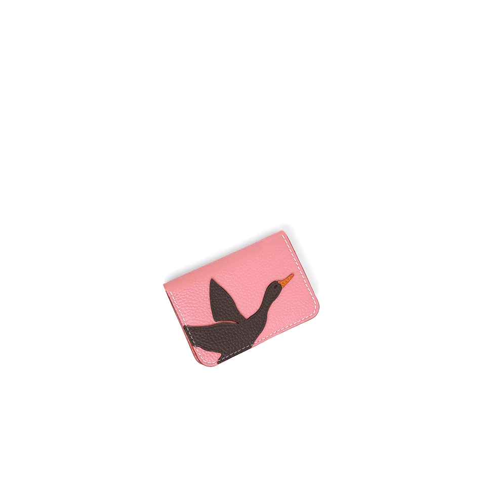 'En L'Air Carte Oie' Nappa Leather Card Holder Light Pink