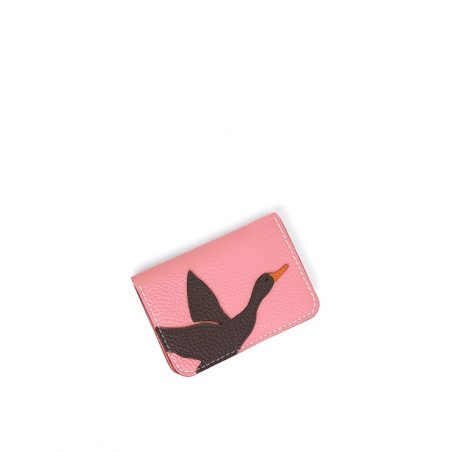 'En L'Air Carte Oie' Nappa Leather Card Holder Light Pink