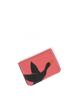 'En L'Air Carte Oie' Nappa Leather Card Holder Watermelon