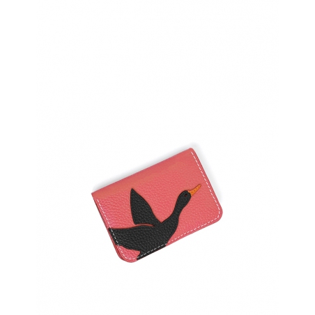 'En L'Air Carte Oie' Nappa Leather Card Holder Watermelon