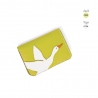 'En L'Air Carte Oie' Nappa Leather Card Holder Paille