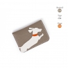 'En L'Air Carte Téckel'  Nappa Leather Card Holder Warm Grey