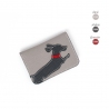 'En L'Air Carte Téckel'  Nappa Leather Card Holder Pearl Grey