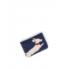 'En L'Air Carte Téckel' Porte Carte Cuir Nappa Marine