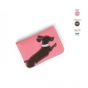 'En L'Air Carte Téckel'  Nappa Leather Card Holder Rose