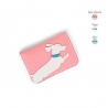 'En L'Air Carte Téckel'  Nappa Leather Card Holder Light Pink
