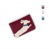 'En L'Air Carte Téckel'  Nappa Leather Card Holder Dark Red