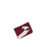 'En L'Air Carte Téckel'  Nappa Leather Card Holder Dark Red