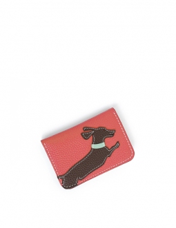 'En L'Air Carte Téckel' Porte Carte Cuir Nappa Pastèque
